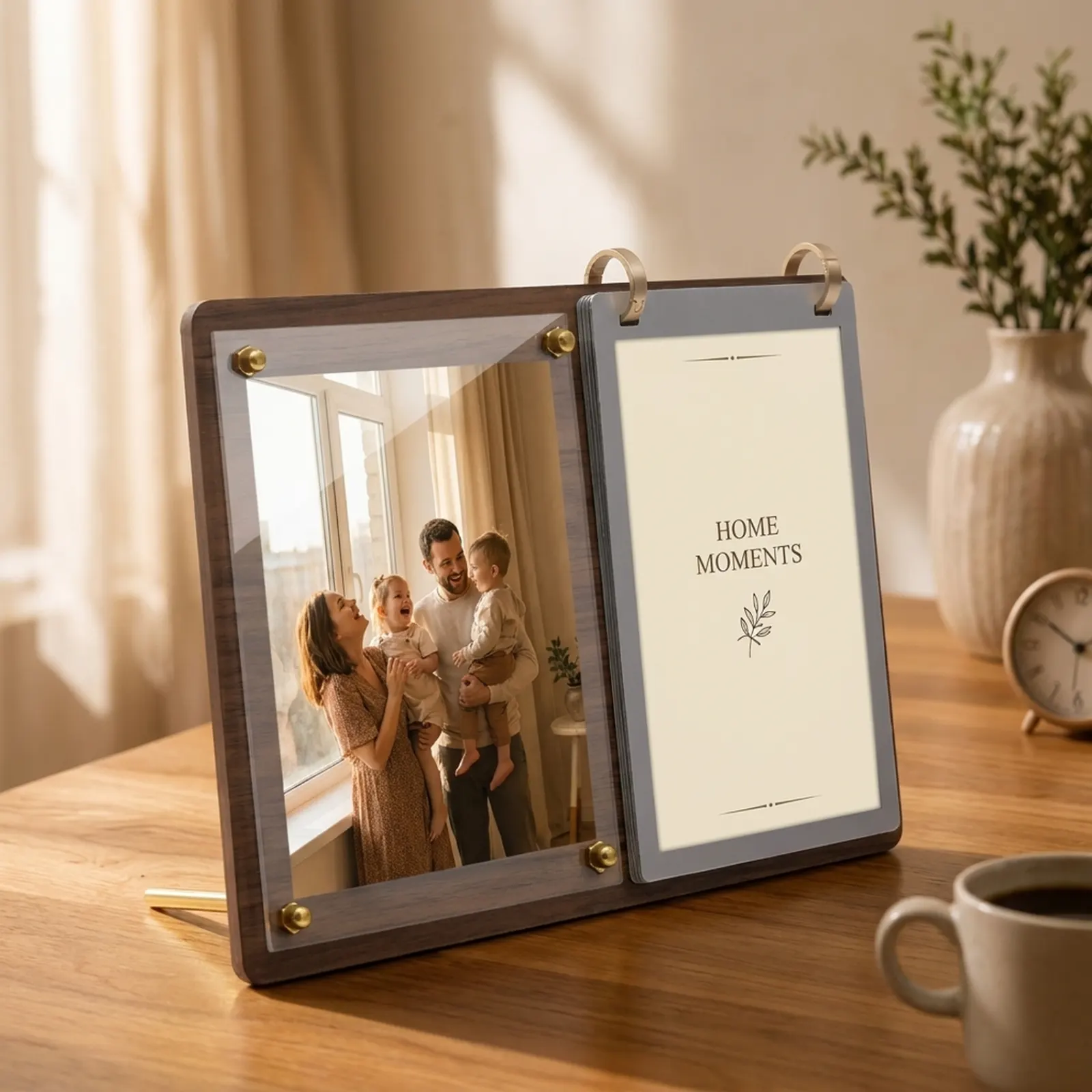 VISUP flip photo frame in a home setting