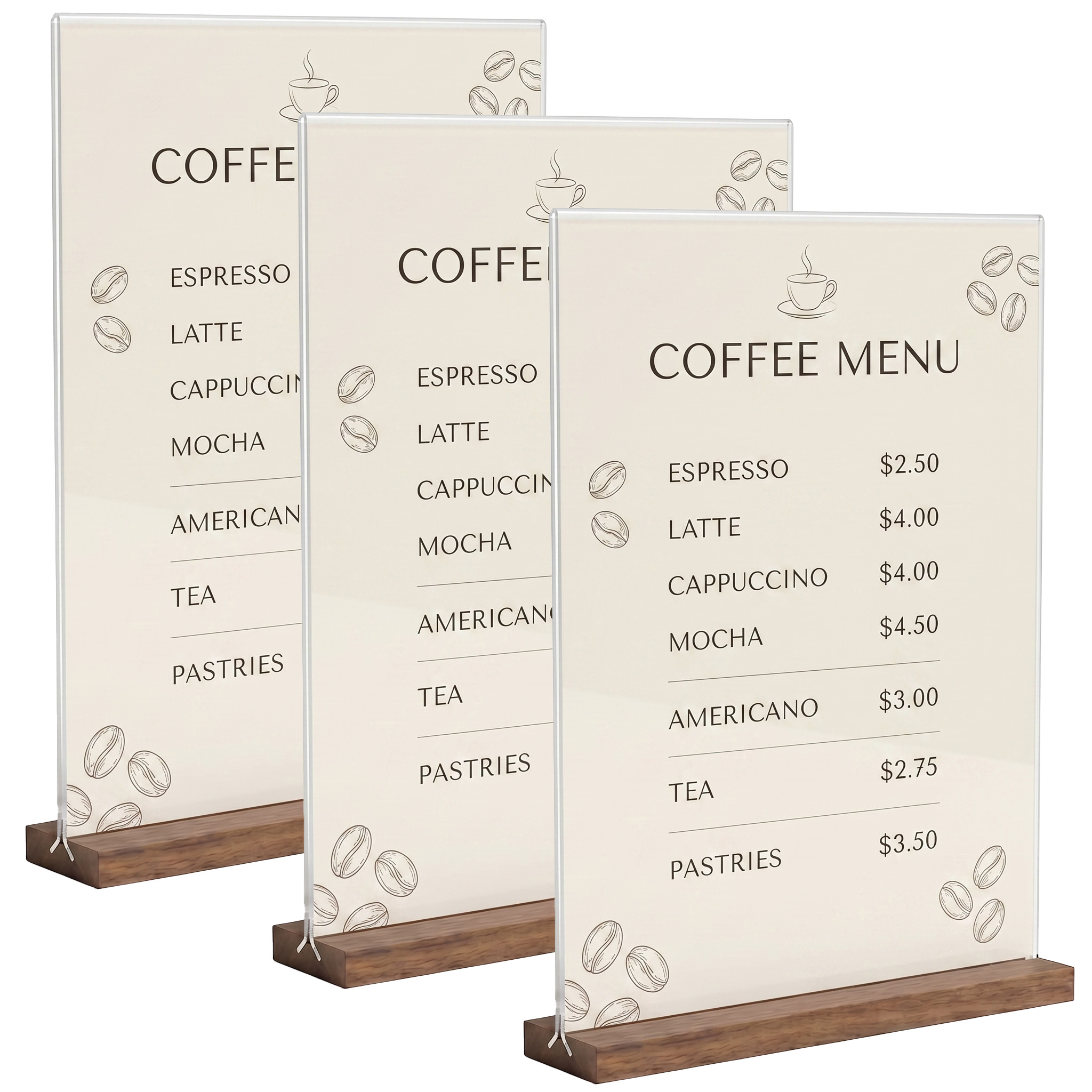 T-Shaped Acrylic Sign Holder